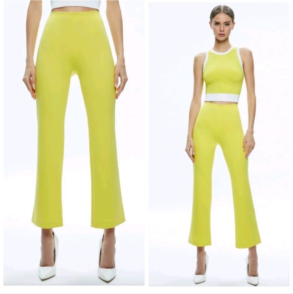 Alice + Olivia Pants - ALICE + OLIVIA RMP MID RISE BACK-ZIP BOOTCUT ANKLE PANT